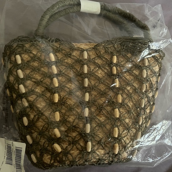 NWT - J. Crew Sedona Beaded Basket Bag in Straw - Picture 3 of 3